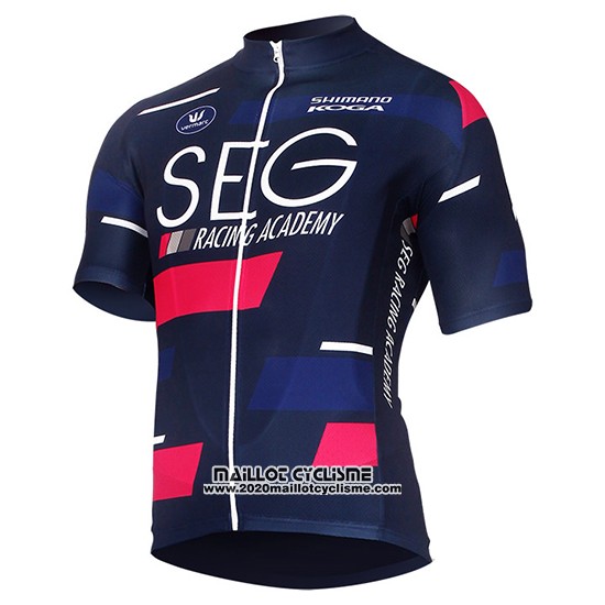 2017 Maillot Ciclismo SEG Racing Academy Bleu et Rouge Manches Courtes et Cuissard